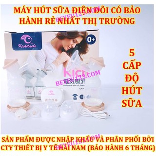 Máy hút sữa ĐIỆN ĐÔI thông minh KICHILACHI sử dụng nguồn cắm điện cổng USB (Công nghệ Nhật)