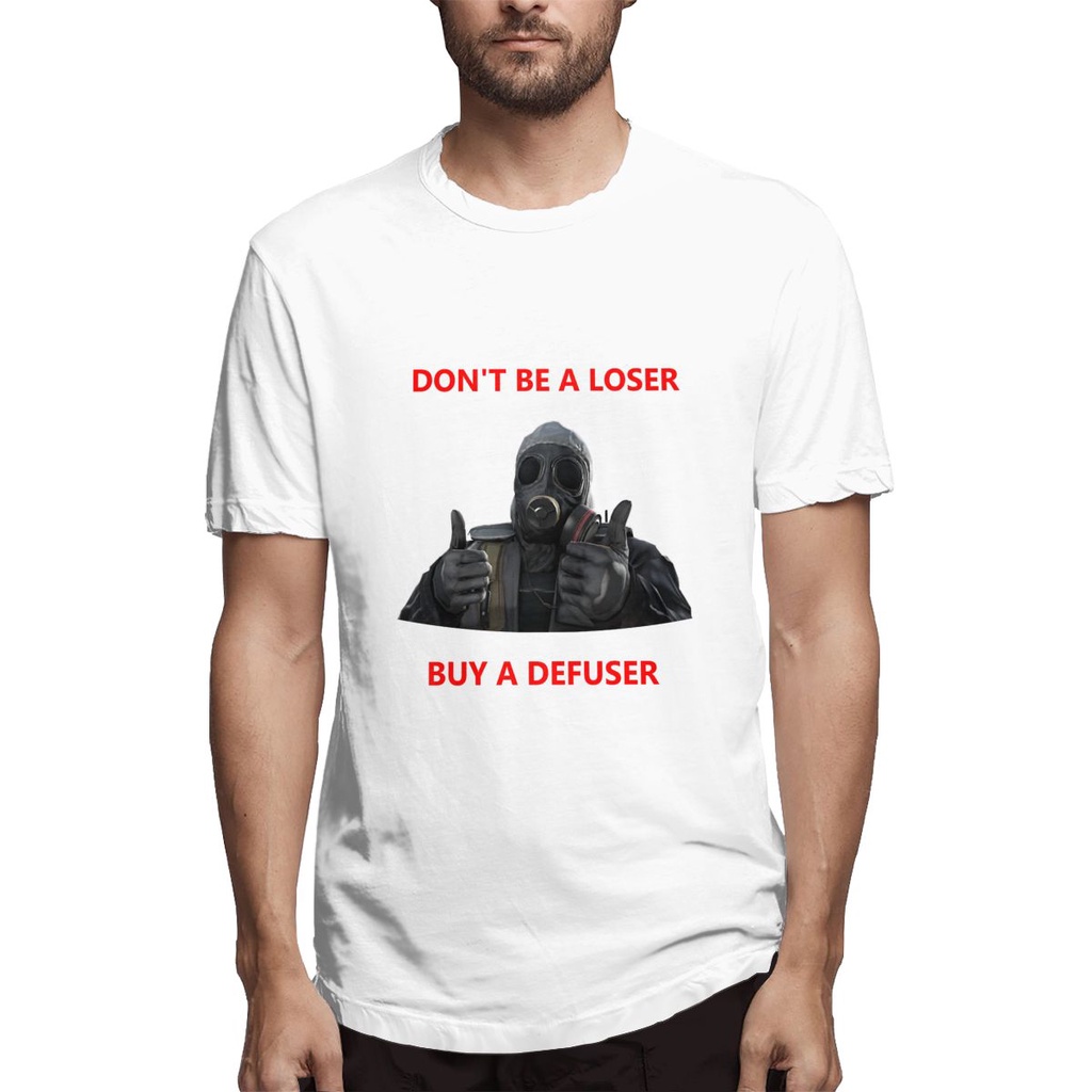 Áo Thun 100% Cotton Tay Ngắn Cổ Tròn In Chữ Don 'T Be A Loser CSGO Thời Trang Cho Nam