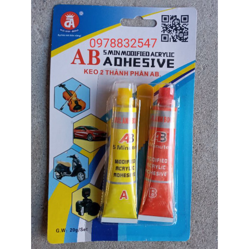 keo ab 2 thành phần keo gắn sắt đá da gỗ nhựa thủy tinh sành sứ