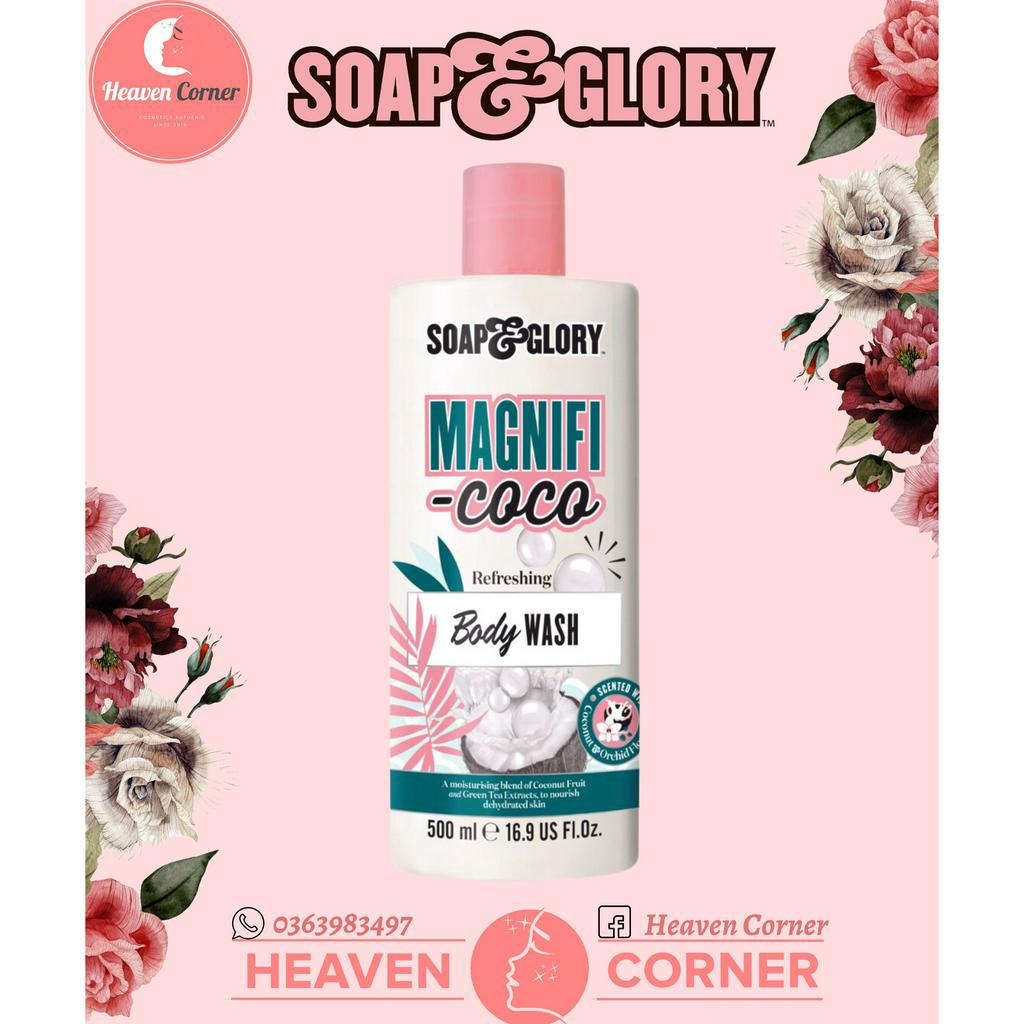 Sữa tắm, dưỡng thể hương Dừa Magni Coco Soap&Glory ngọt mát 500ml bản Thái