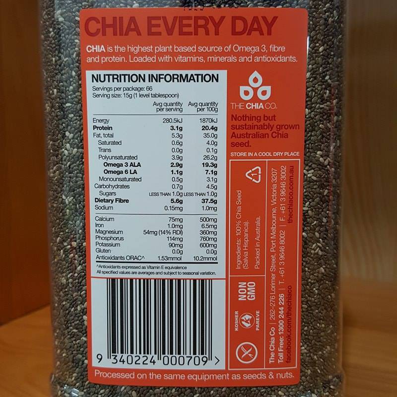 HẠT CHIA ĐEN ÚC THE CHIA CO 1kg CHÍNH HÃNG date 2 2022