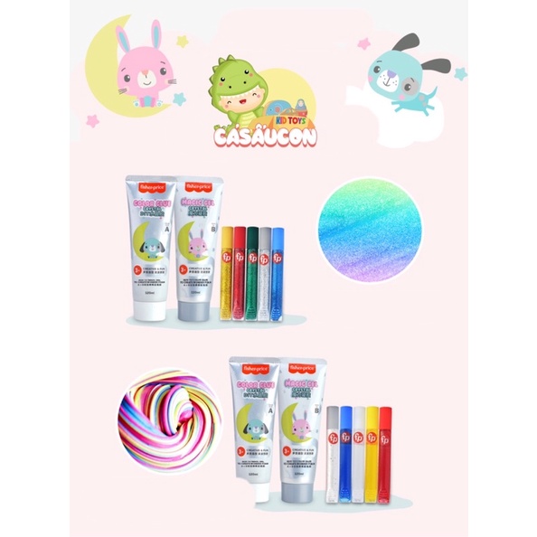Bộ kit làm Slime Fisher Price Chính Hãng với 2 chai gel dành cho trẻ em