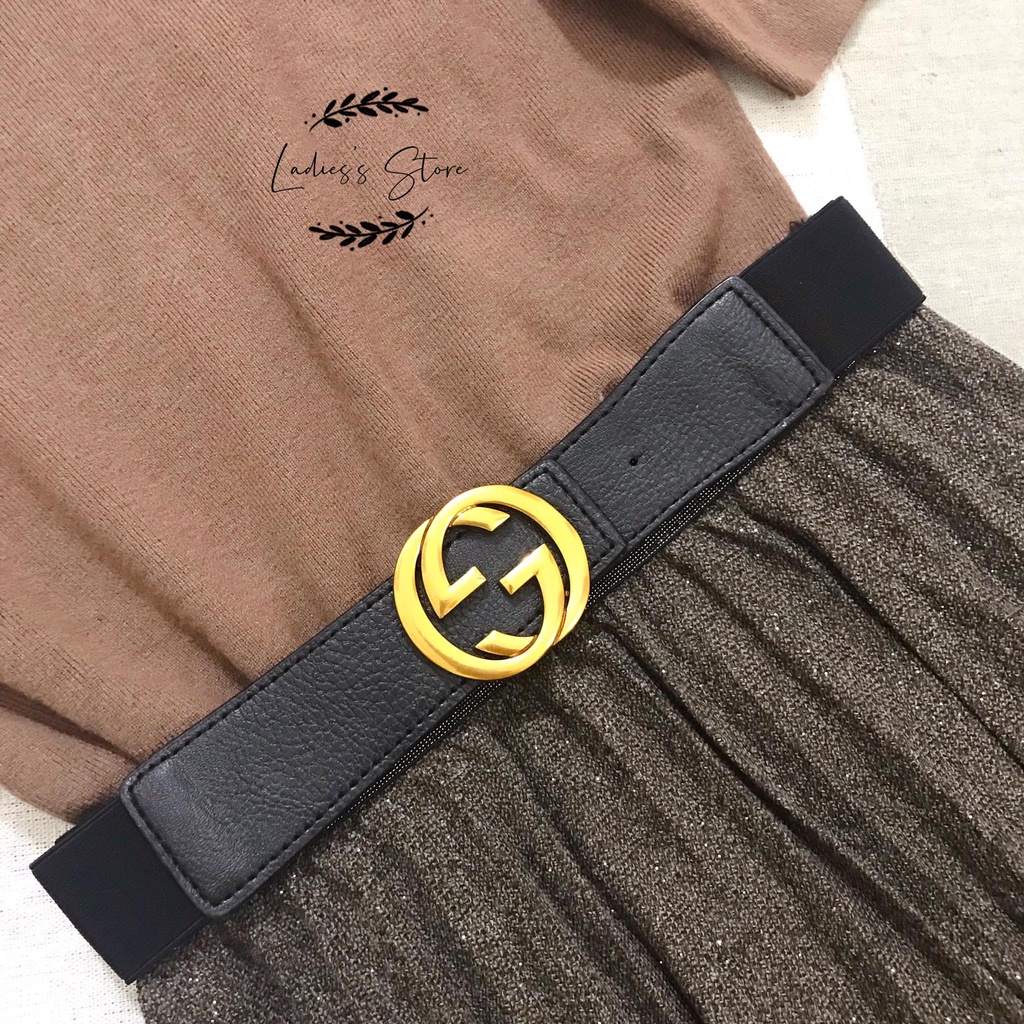 Phụ kiện váy đai vây hãng bản 5-6cm, mặt logo sang chảnh