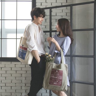 Túi vải nam/nữ, túi tote đơn giản,vải giản dị sinh viên