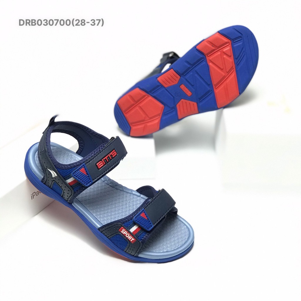 Sandal bé trai 28-37 ❤️FREESHIP❤️ Dép quai hậu học sinh BlTIS đế cao su hai quai dán DRB030700