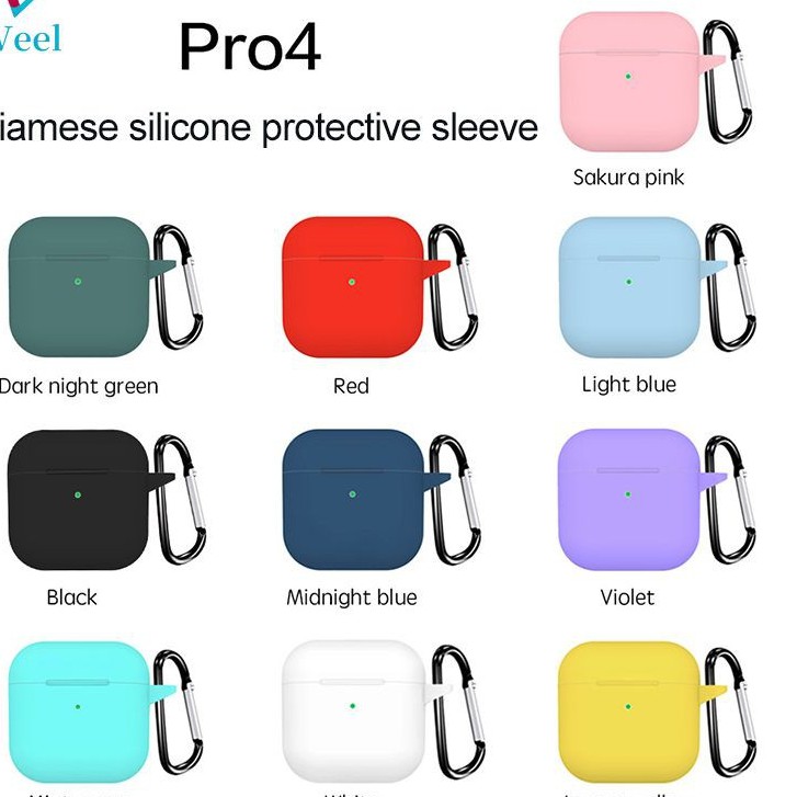 Vỏ bọc Silicone Bảo Vệ Hộp Sạc Tai Nghe Airpod Pro 4 / 5 / hoco es46 / ew03 CES4