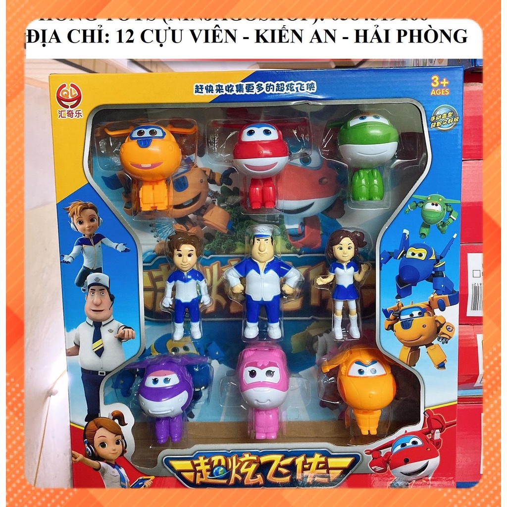 Giá hủy diệt] Set bộ 6 máy bay siêu đẳng và 3 phi công dễ thương loại to cho bé