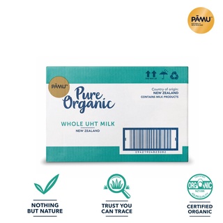 Combo 12 chai Sữa tươi nguyên chất tiệt trùng Hữu cơ Pamu - Pure Organic 800ml