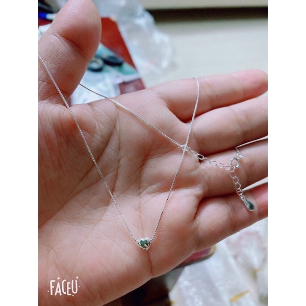 Dây chuyền liền mặt tim sao có đoạn chờ cực kỳ xinh bạc thật