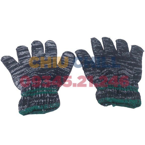 Găng tay lao động len kim 7 màu ngà 70g  - Bảo hộ an toàn