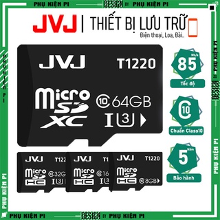 Thẻ nhớ JVJ 64GB/32GB/16GB/8GB/4GB chuyên dụng tốc độ cao microSDHC – Bảo hành 5 năm 1 đổi 1