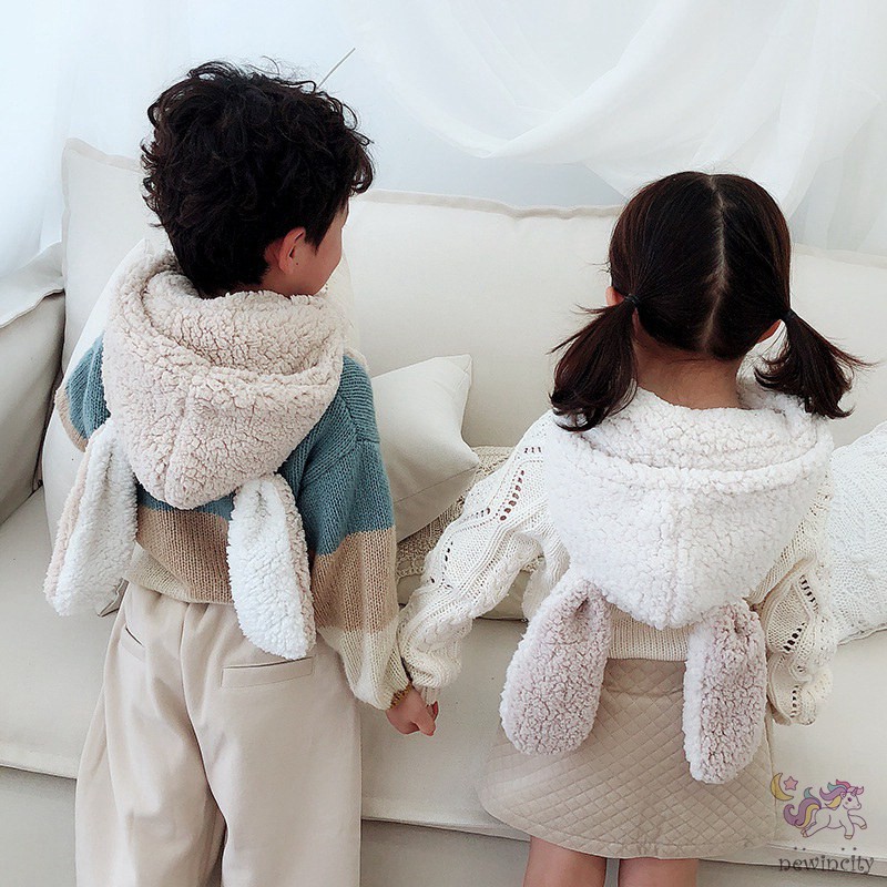 Nón trùm đầu tích hợp Khăn choàng cổ 2 trong 1 dành cho bé