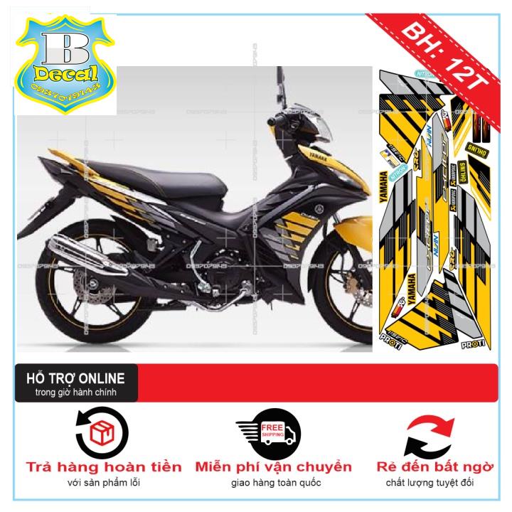 ( Quí khách vui lòng mang ra tiệm cho thợ dán ) Tem EX 2014 CỜ VÀNG ĐEN [Bi Decal]