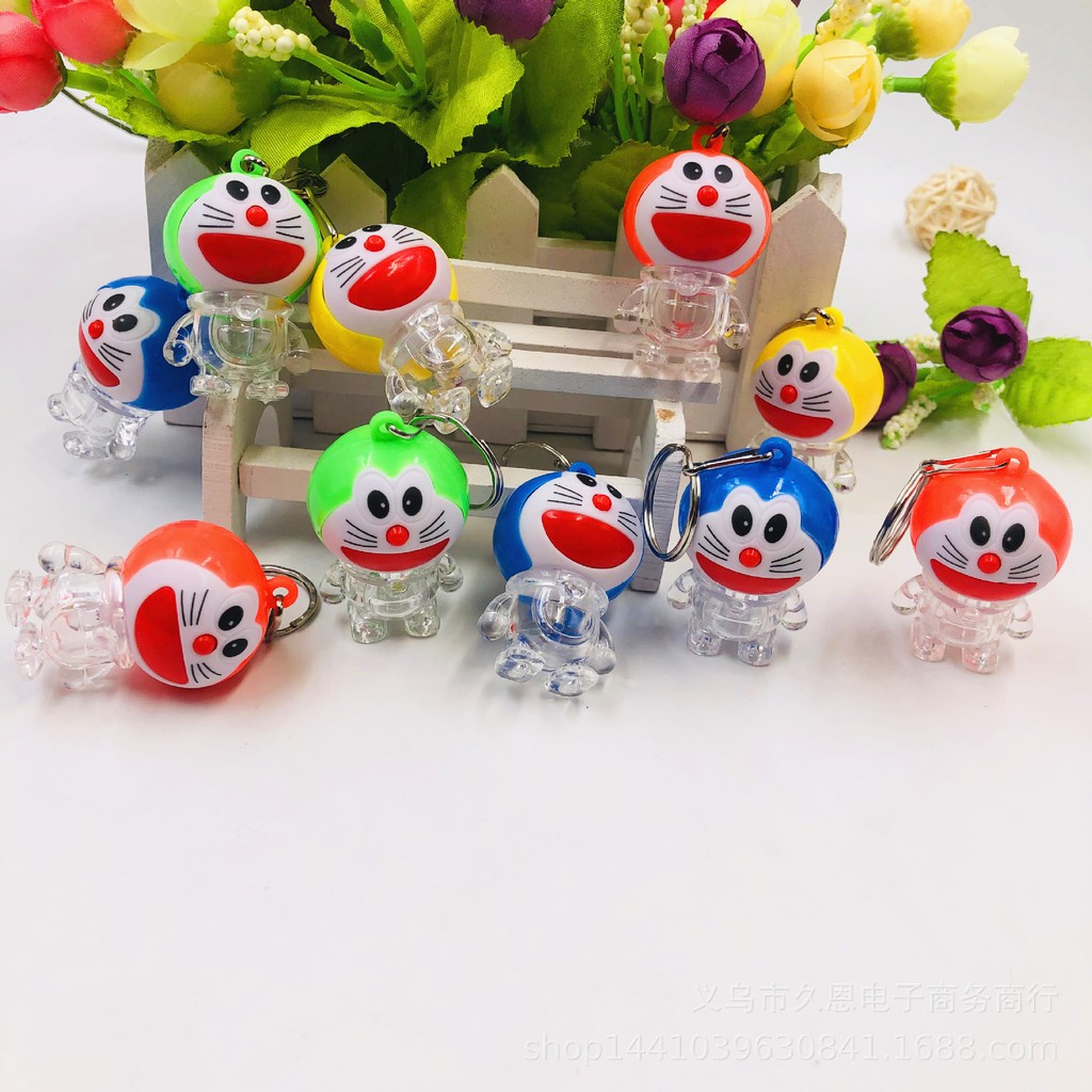 Móc khóa đoremon phát sáng-Móc khóa đèn LED phát sáng siêu đẹp