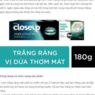 Kem đánh răng closeup dừa 180g