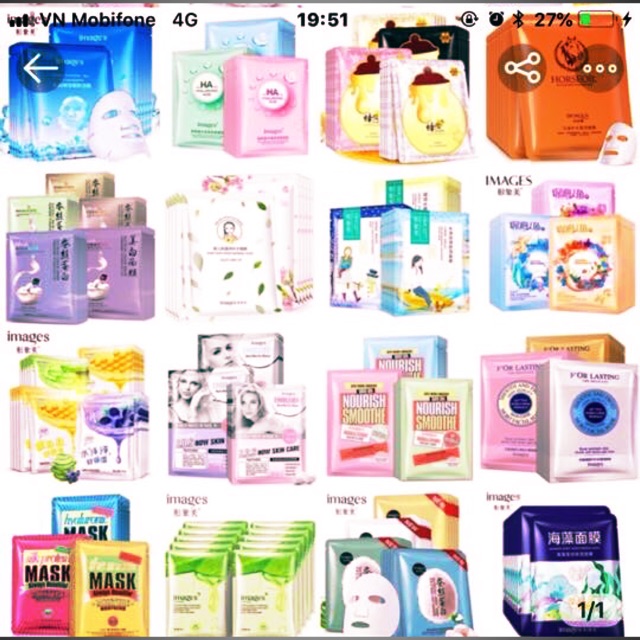 Combo 100 mặt nạ mix đủ loại