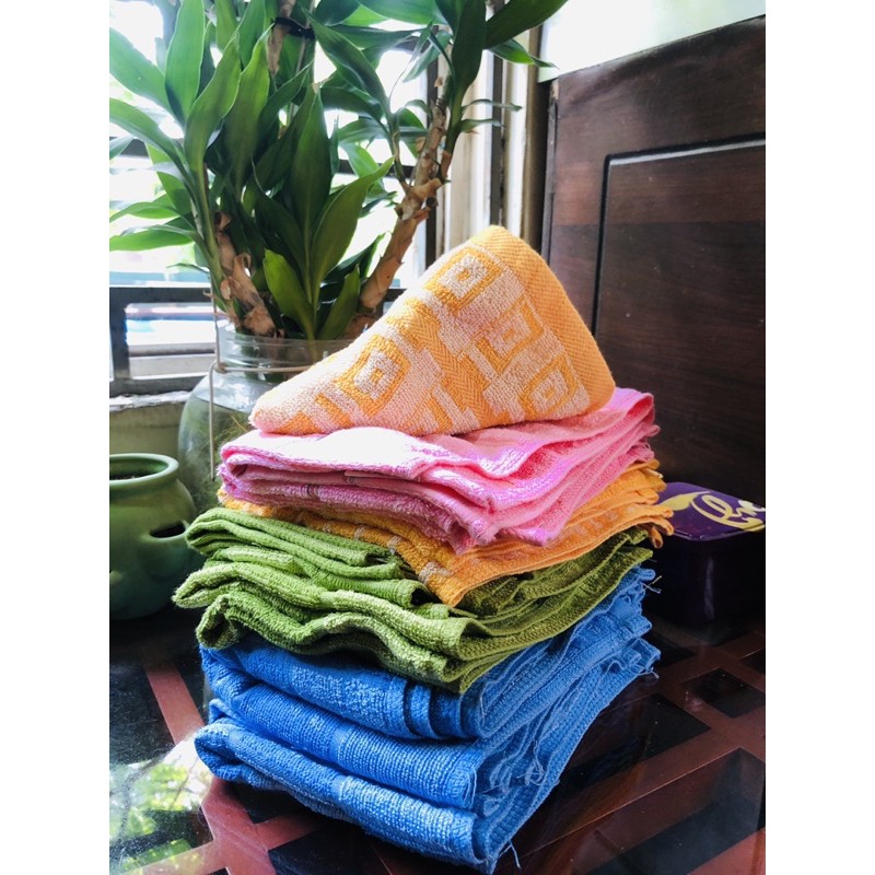 Khăn mặt sợi bông cotton dày dặn, khăn đa năng lau sàn, lau bàn lau ghế