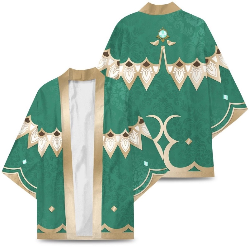 Áo Kimono hóa trang họa tiết 3D nhân vật trong game Genshin Impact Morax Zhong Li cho nam và nữ