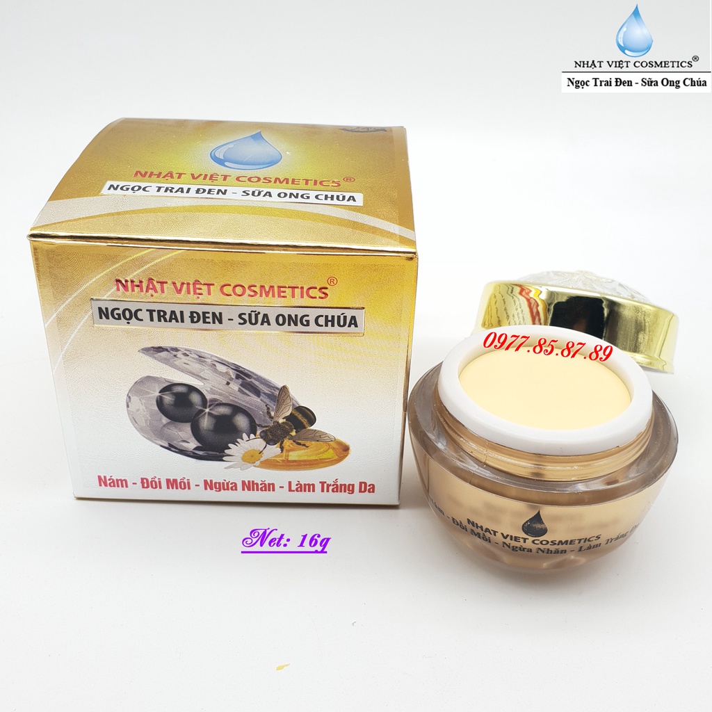 Kem V9 nám đồi mồi ngừa nhăn làm trắng da Ngọc Trai Đen - Sữa Ong Chúa Nhật Việt Cosmetics 10g