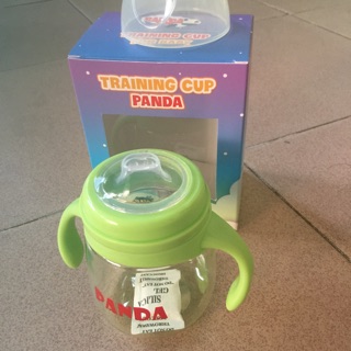 Cốc tập uống vòi mềm Panda 280ml