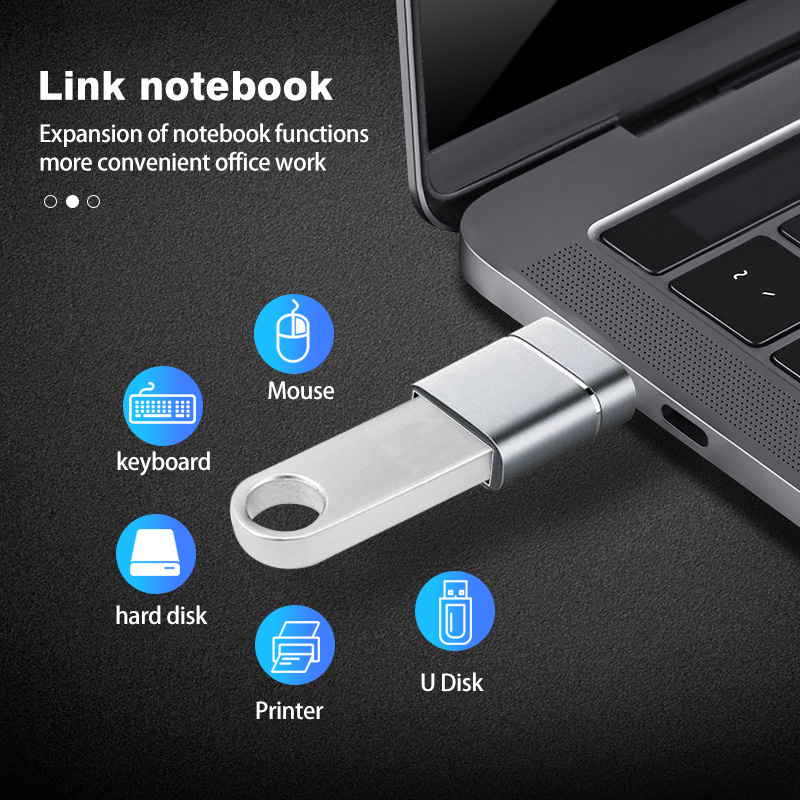 Đầu Nối Chuyển Đổi Cáp OTG HdoorLink Type C Đầu USB-C USB3 Sang USB C 3.0 Cổng USB ĐT Cho Ổ Flash laptop táo