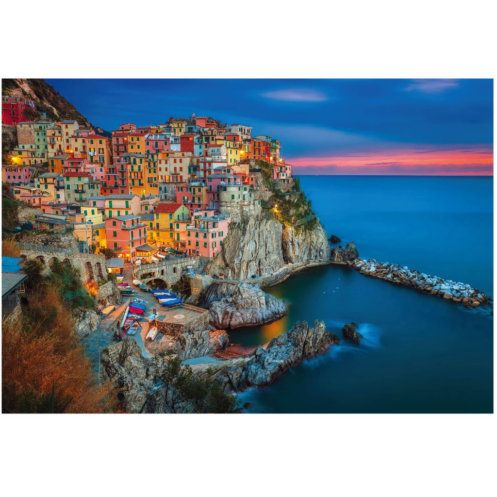 Bộ Tranh Ghép Xếp Hình 1000 Pcs Jigsaw Puzzle (Tranh ghép 70*50cm) Cinque Terre Ý Bản Thú Vị Cao Cấp-H36