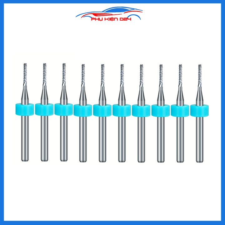 Mũi phay ngón CNC kích thước tùy chọn1.2mm, 1.5mm, 2mm, 2.5mm, 3mm
