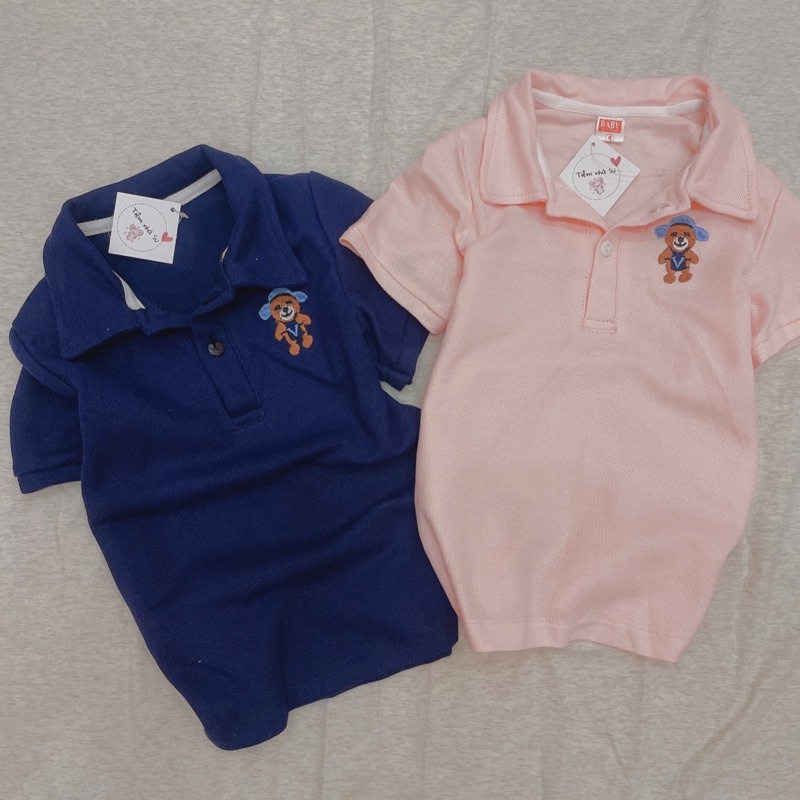 Áo thun Polo cổ bẻ  cho bé trai bé gái (14-23kg) - TIỆM NHÀ SU