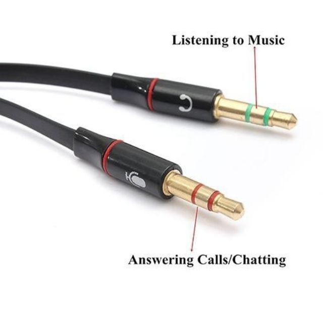 Dây chia audio và mic chống rối dây