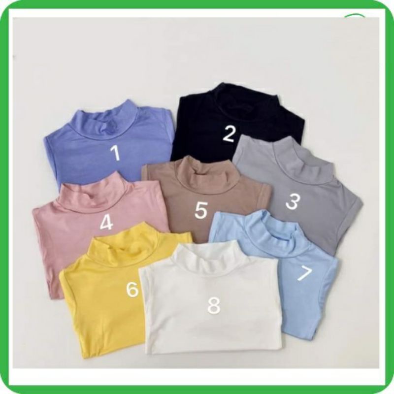Áo Dài Tay cổ 5 phân giữ nhiệt chất Thun Lạnh cho bé từ 7-17 kg
