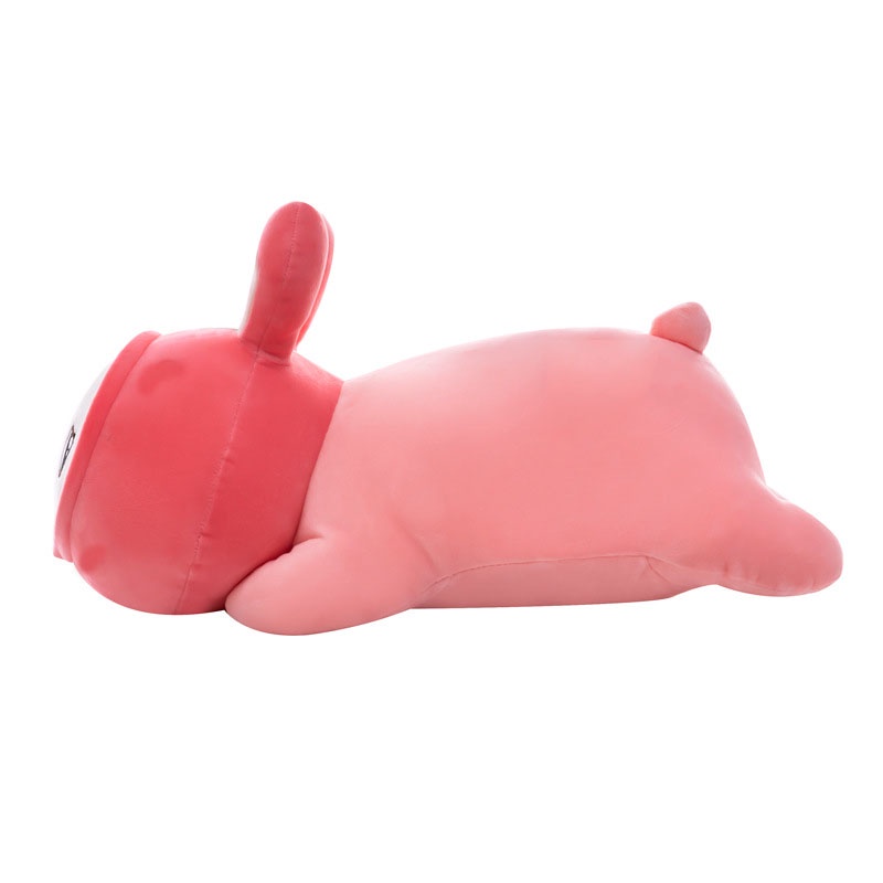 Thú gấu nhồi bông thỏ nằm siêu cute đáng yêu , thỏ hồng đồ chơi cho bé kich thước 40 cm