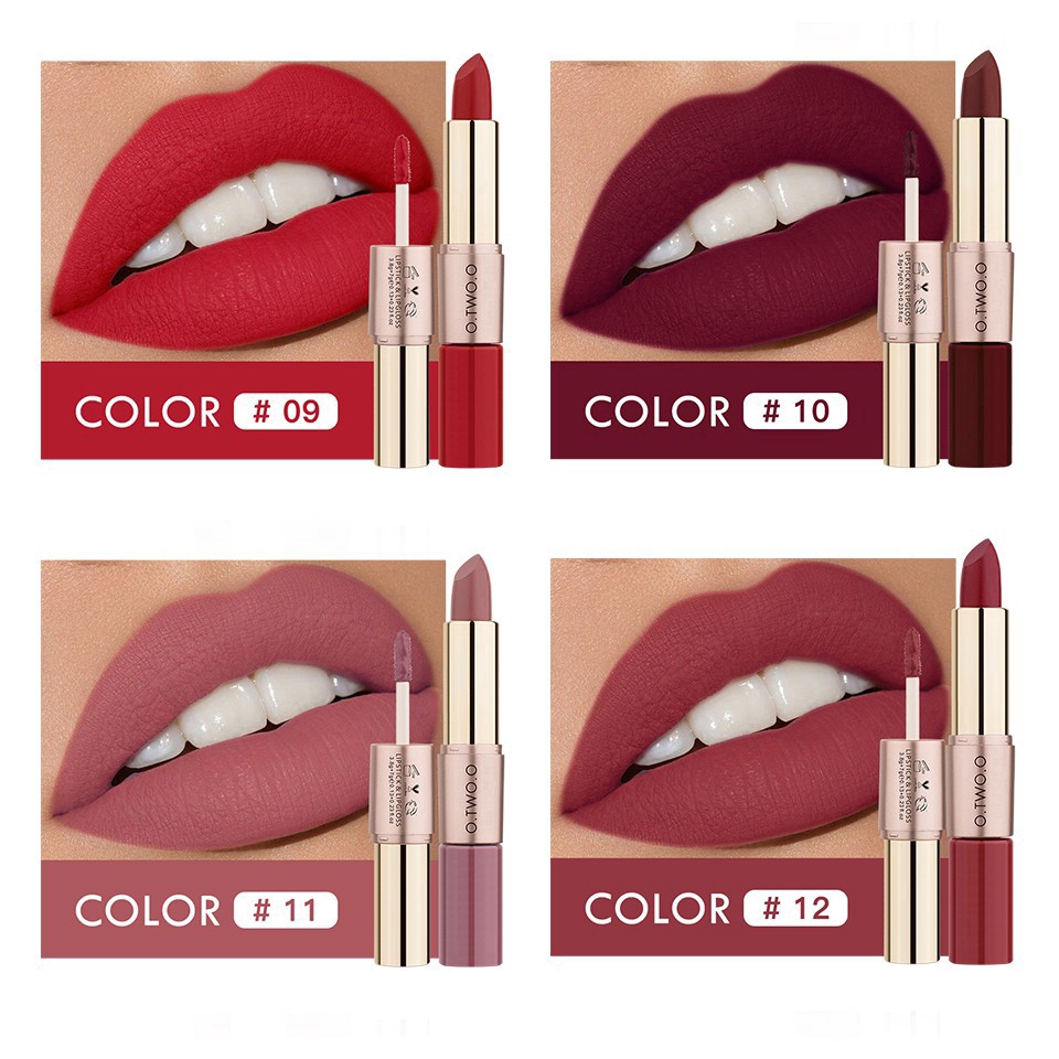 [Hàng mới về] Son Môi O.Two.O Hai Đầu 2 Trong 1 Dưỡng Ẩm Chống Thấm Nước Lâu Trôi | BigBuy360 - bigbuy360.vn