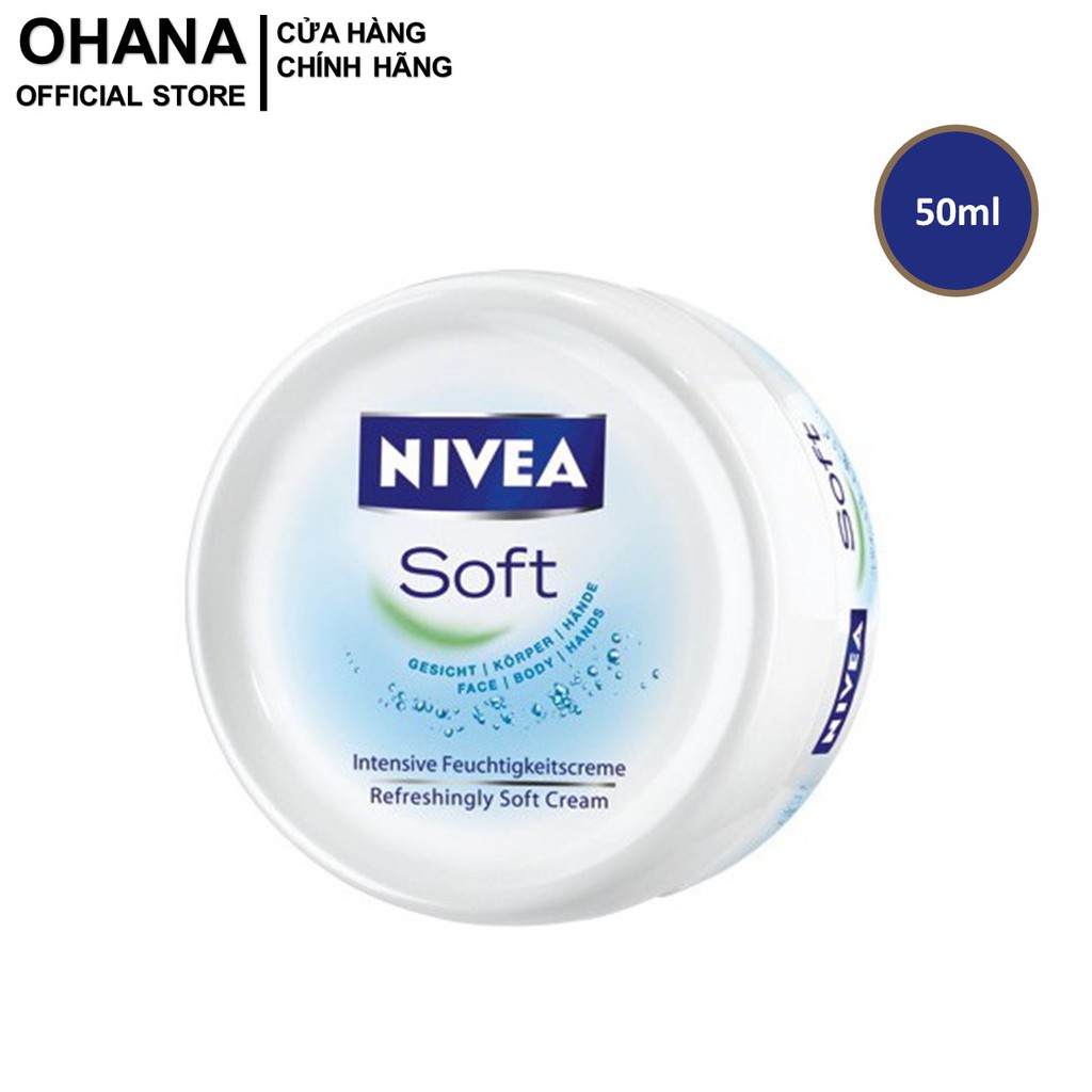 Kem Dưỡng Làm Mềm Da Nivea Refreshingly Soft Moisturizing Cream 50ml - Hũ Trắng - 89054