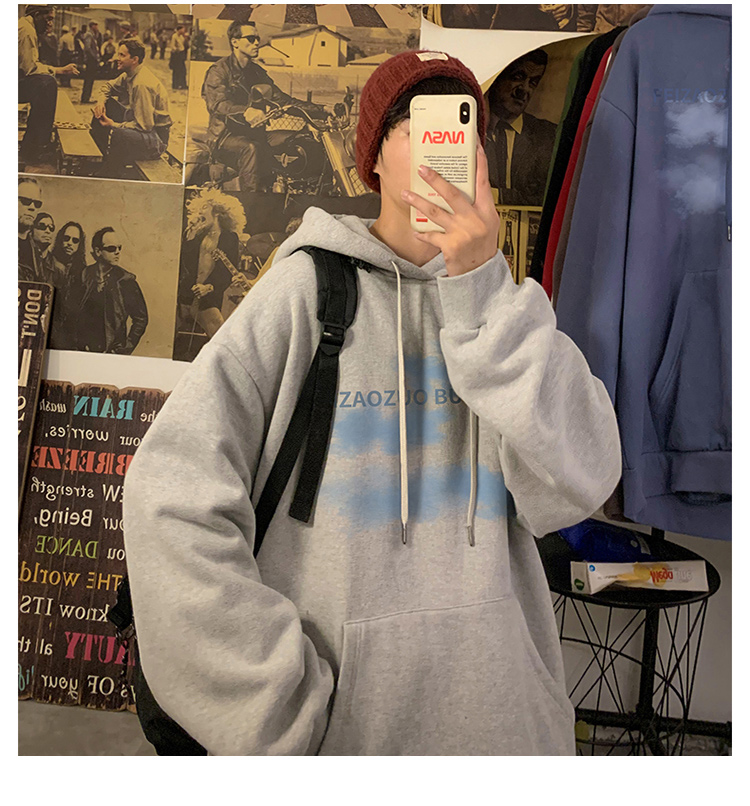 Áo hoodie cổ tròn phong cách Hàn Quốc thông thường thời trang cho nam | BigBuy360 - bigbuy360.vn