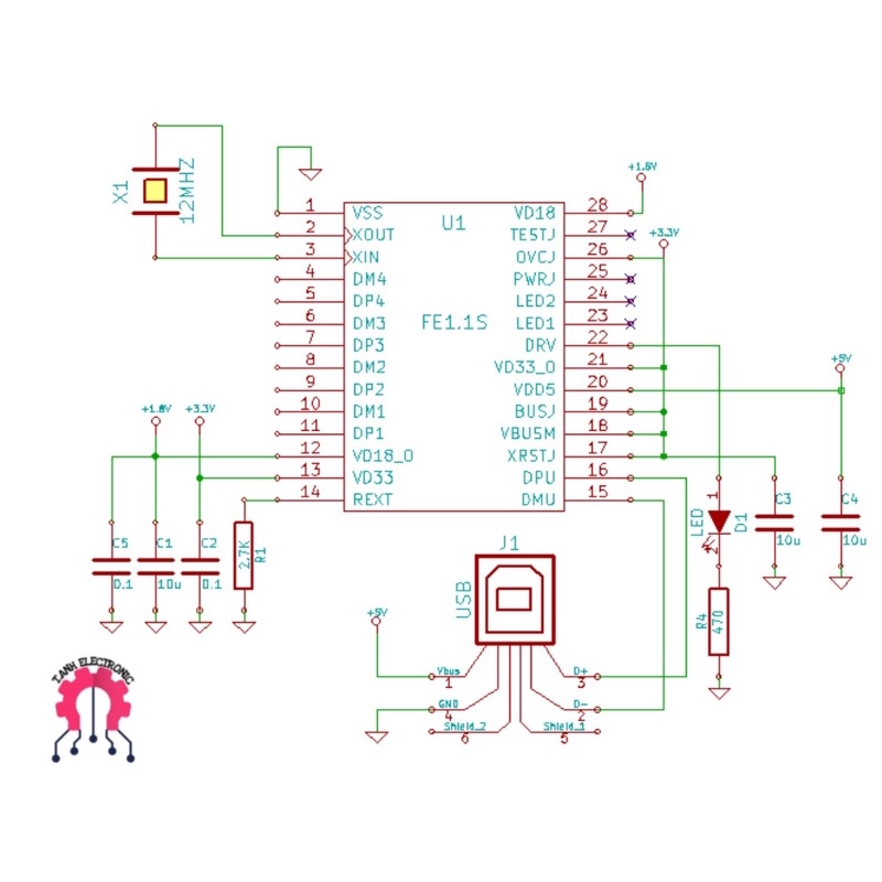 FE1.1S SSOP28 USB HUB CHÍNH HÃNG
