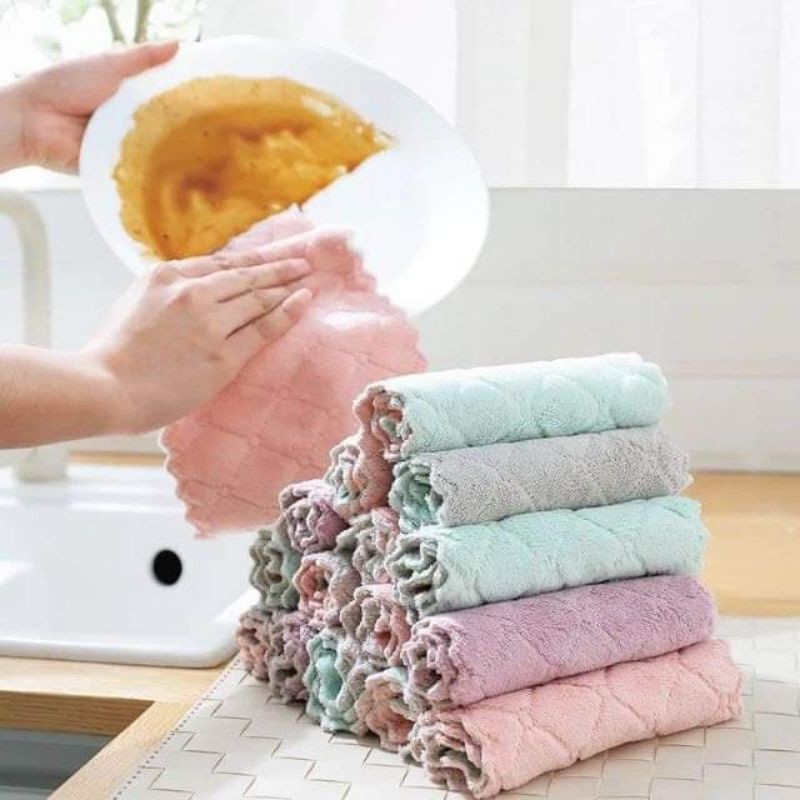 SÉT 10 KHĂN LAU BẾP ĐA NĂNG 2 MẶT