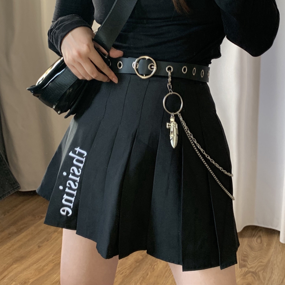 Thắt Lưng Dây Xích Kim Loại Mặt Hình Lông Vũ Phong Cách Hip Hop thắt lưng nữ dây xích