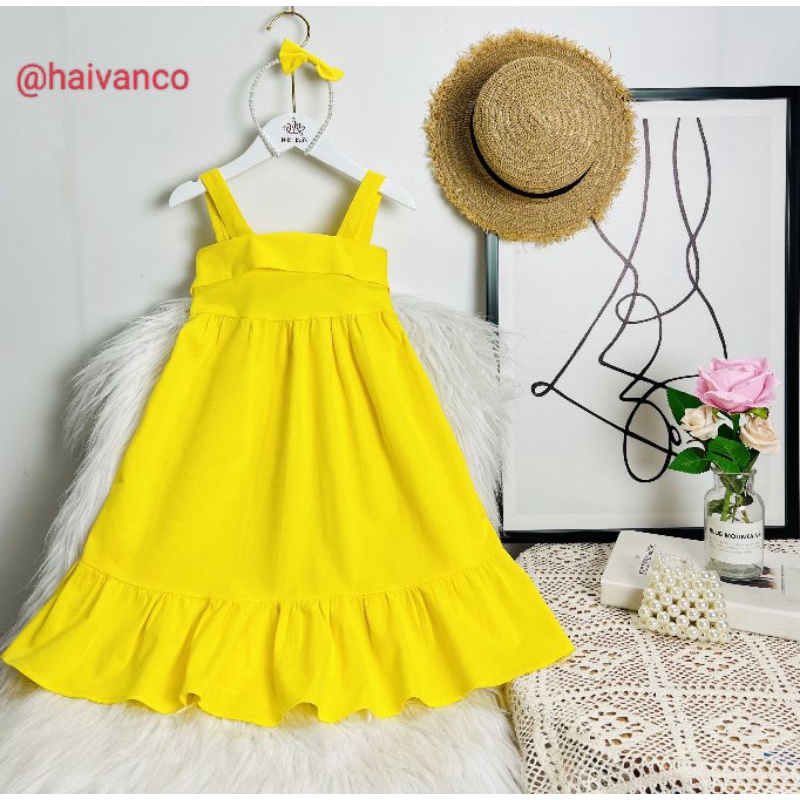 ĐẦM VÁY DÀI MAXI BÉ GÁI NHIỀU MÀU VẢI KATE MỀM NHẬP HAIVANCO 10 đến 38 kg mềm mại và thoáng mát đi học đi chơi đều đẹp