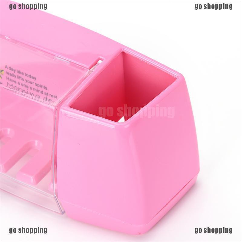 {go shopping}Multifunctional toothbrush holder storage box bathroom accessories suction hooks