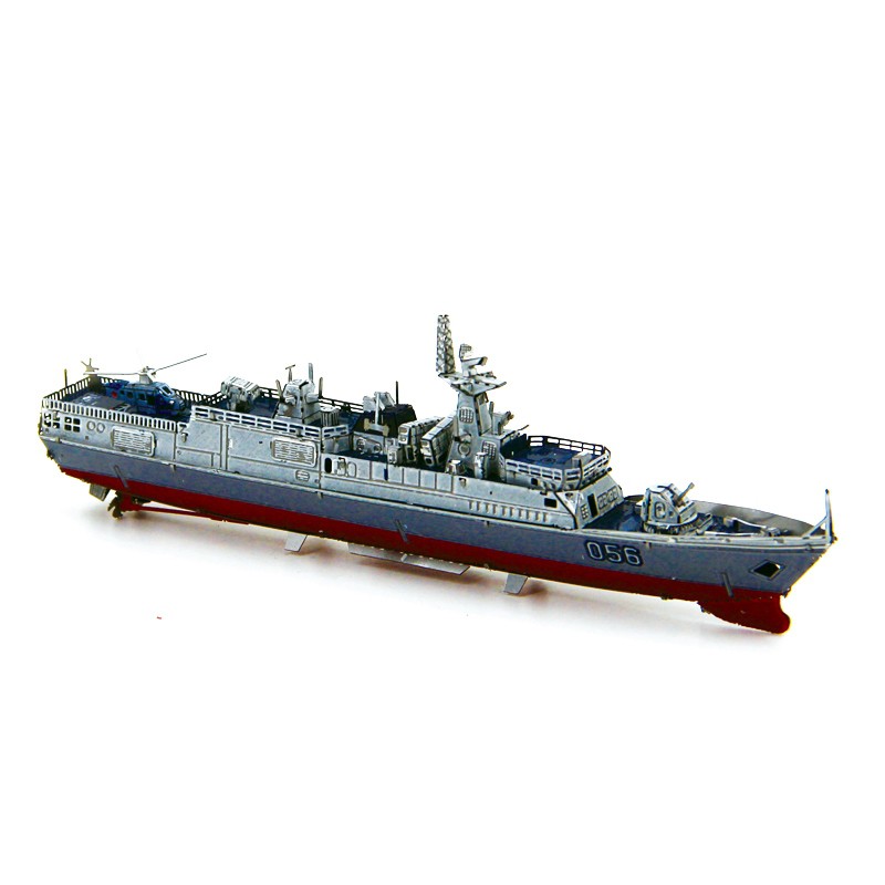 Mô Hình Lắp Ráp 3d Tàu khu trục tàng hình lớp Type 056 (Màu)