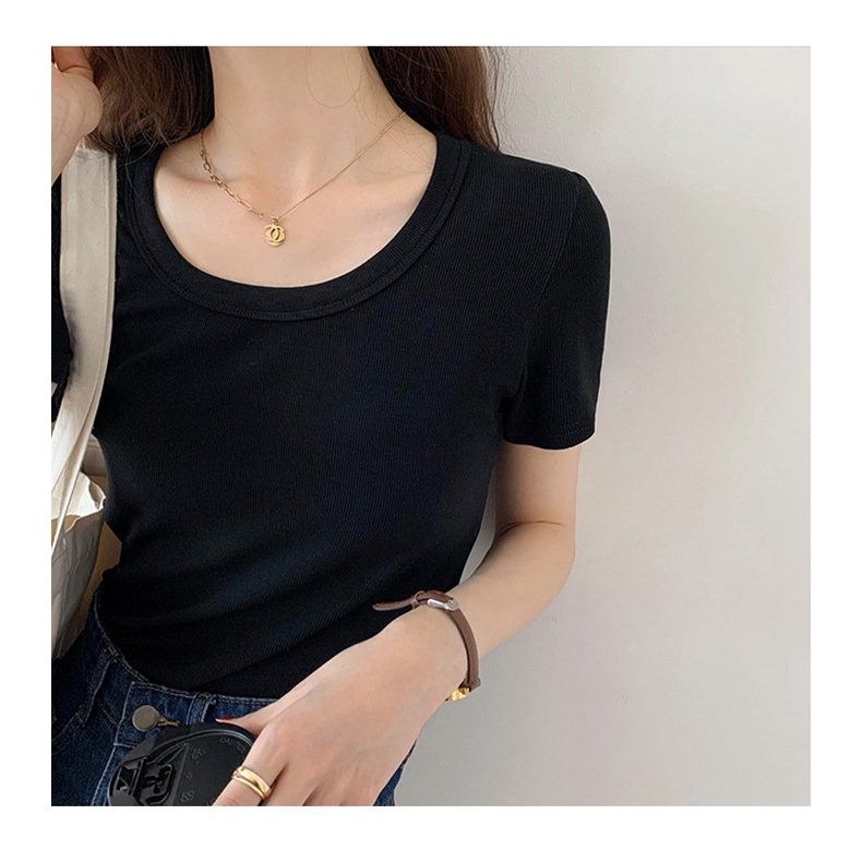 Áo phông nữ ❤️ICOTTON❤️ Áo phông cổ tròn chất liệu thun tăm cao cấp mềm, mịn mặc hè cực mát