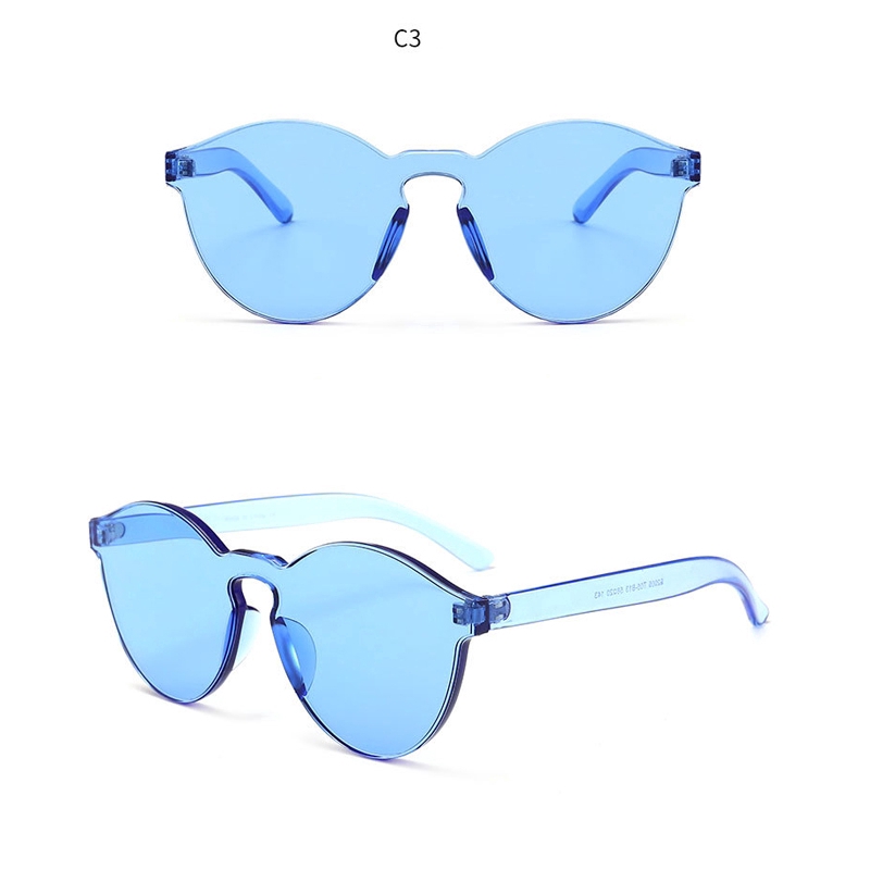 Kính Râm Tròng Trong Suốt Không Viền Kiểu Dáng Đơn Giản Thời Trang