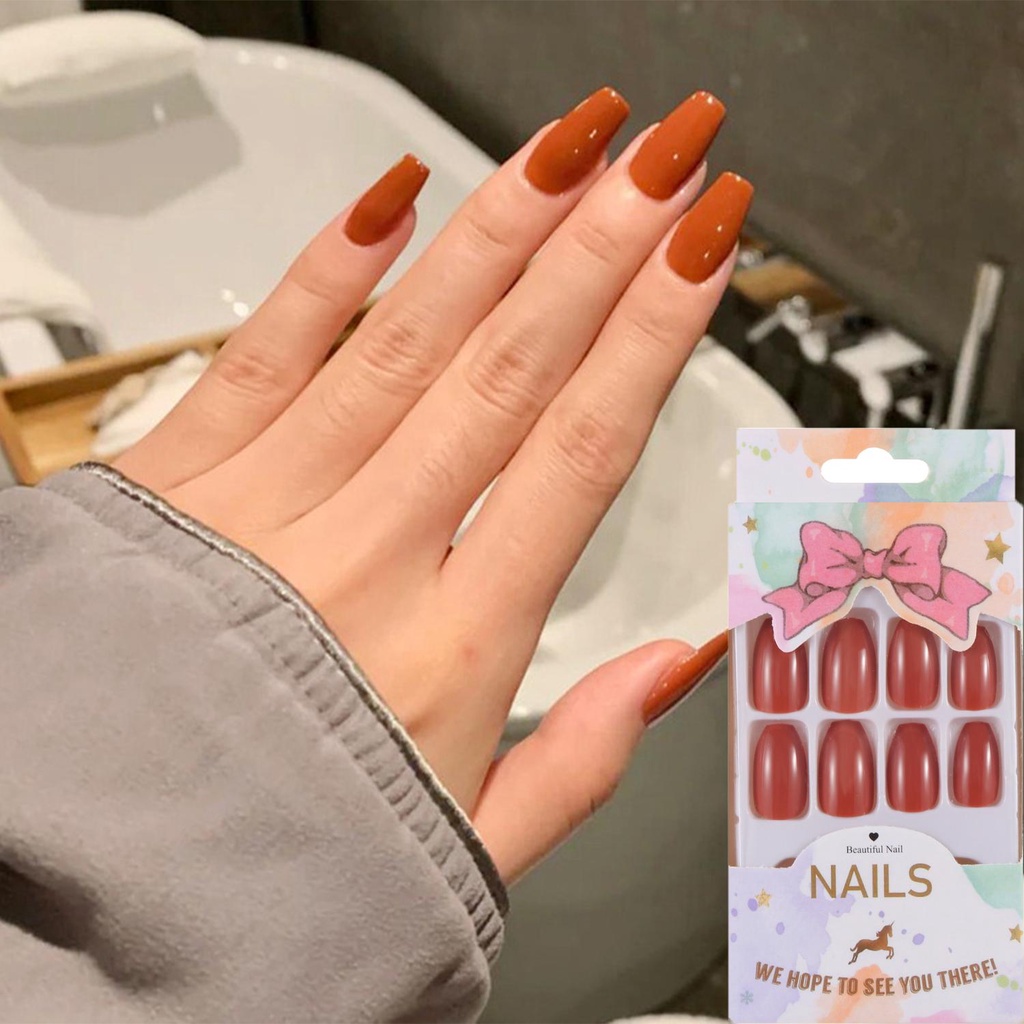 Hộp 1 24 Móng Tay Giả Thời Trang Cho Nữ