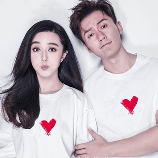 Áo Thun Đôi In Hình Trái Tim Nhỏ DLX