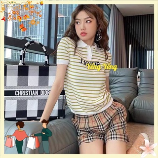 Anu459 - áo len kẻ ngang cổ đức trắng jadio