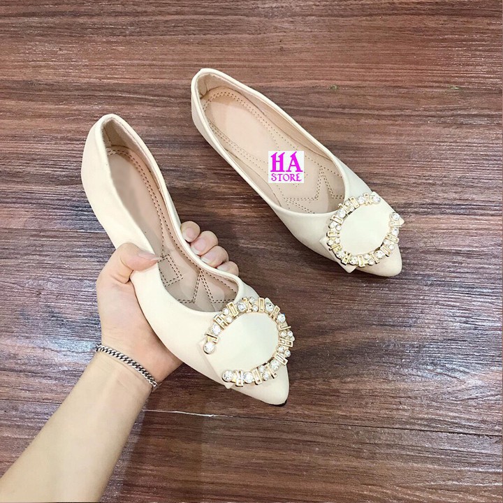 [Mã FASHIONT4WA2 giảm 10K đơn 50K] [Free ship từ 50k] Giày chữ C đính đá cao cấp siêu đẹp hot nhất 2019