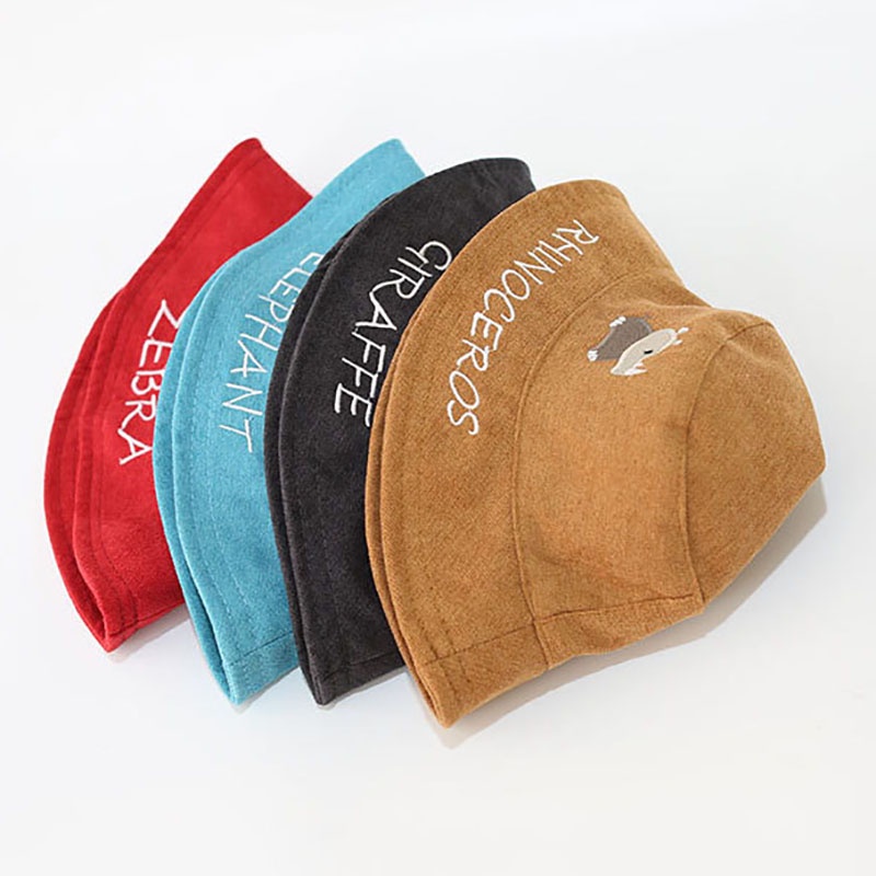 Nón Bucket Chất Liệu Cotton Mềm In Chữ Thời Trang Xuân Hè Cho Bé