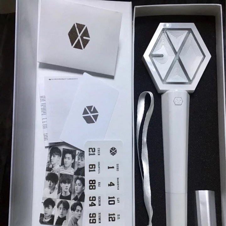 Lightstick exo unoff ver 2 đèn nhóm nhạc exo gậy cổ vũ ánh sáng hòa nhạc phát sáng nhóm nhạc idol Hàn quốc tặng ảnh