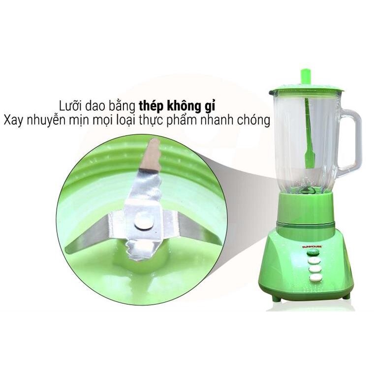 Máy Xay Sinh Tố Sunhouse SHD5112 , Công Suất 350W - Kèm 2 Cối Thủy Tinh
