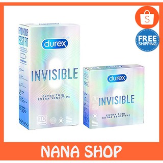 Bao cao su Durex Invisible Extra Thin siêu mỏng chính hãng công ty DKSH Việt Nam - Nana Shop